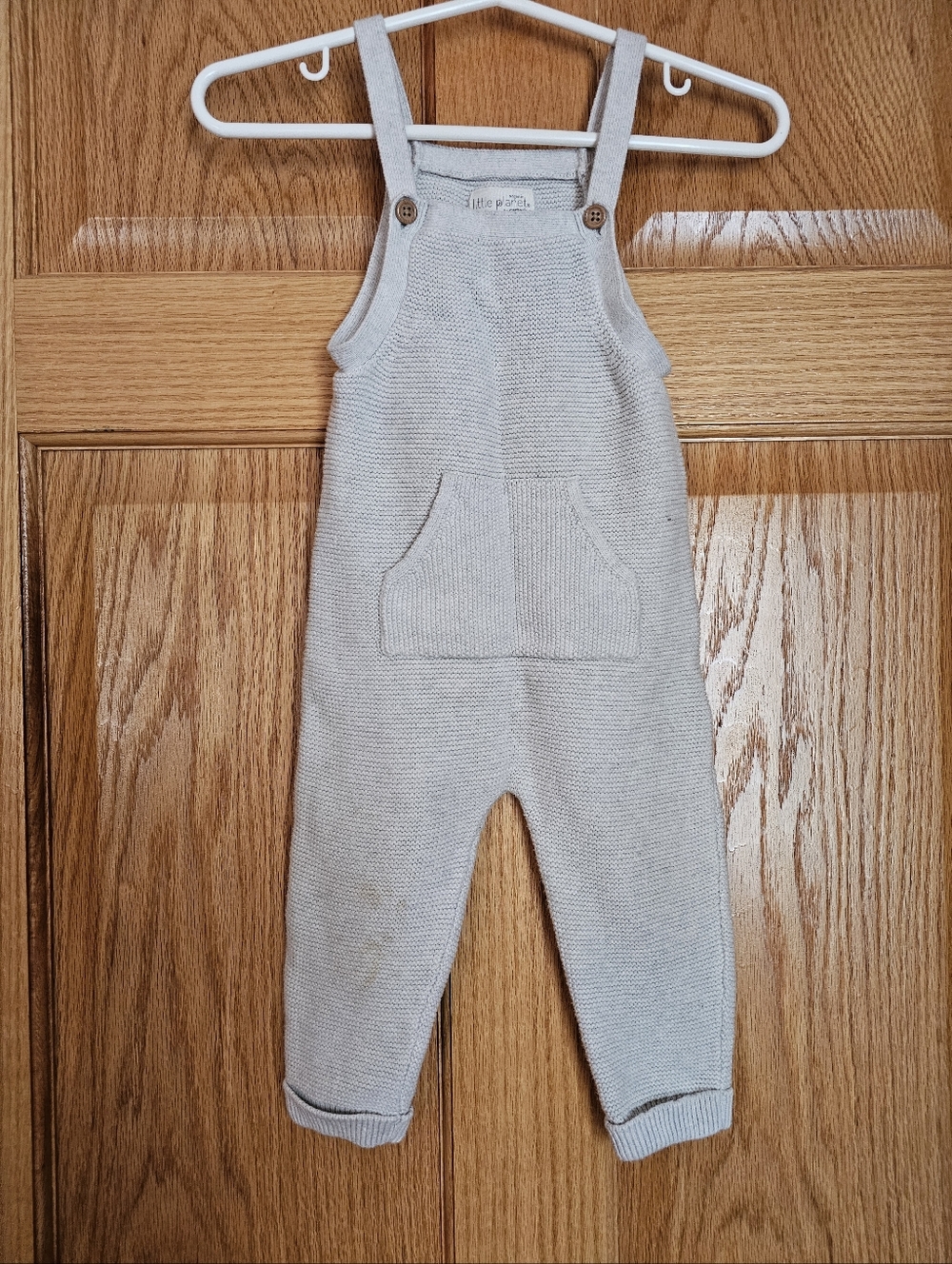 Carter's Little Planet Light Gray Knit Overall
